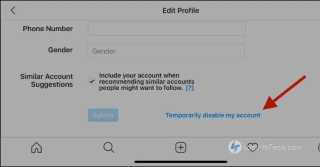 How to Temporarily Disable an Instagram Account